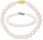 Load image into Gallery viewer, Single Strand Pearl Bracelets -Gold & Silver