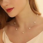 Load image into Gallery viewer, AAA+ Quality Freshwater Pearl Necklace for Women with 925 Sterling Silver Chain