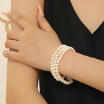 Load image into Gallery viewer, Triple Strand Pearl Bracelets Bundle