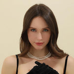 Load image into Gallery viewer, AAA+ Quality Triple Strand Golden Freshwater Pearl Necklace