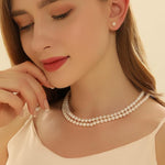 Load image into Gallery viewer, Pearl Necklace Jewelry Set - Single, Double, Triple Strand