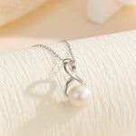 Load image into Gallery viewer, AAA+ Quality Infinity Silver Freshwater Pearl Pendant Necklace