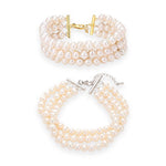 Load image into Gallery viewer, Triple Strand Pearl Bracelets Bundle