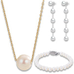 Load image into Gallery viewer, AAA+ Quality Pearl Pendant Bracelet & Earrings Set