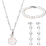 Load image into Gallery viewer, AAA+ Quality Pearl Pendant bracelet and Earrings Set