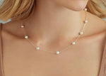 Load image into Gallery viewer, Pearl Vibe AAA+ Quality Pearl Necklace Bracelet Earrings with 925 Sterling Silver Chain

