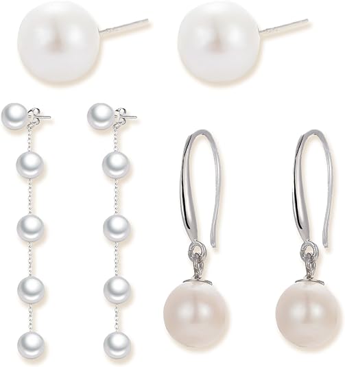 AAA+ Quality Pearl Earrings Set
