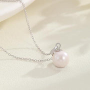 AAA+ Quality Hope Silver Freshwater Pearl Pendant Necklace