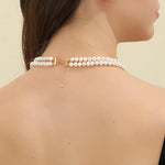 Load image into Gallery viewer, AAA+ Quality Double Strand Golden Freshwater Pearl Necklace
