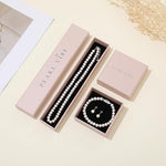 Load image into Gallery viewer, Pearl Vibe AAA+ Quality Single Strand Pearl Necklace Pearl Bracelet and Pearl Stud Earrings Jewelry Set
