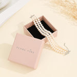 Load image into Gallery viewer, Pearl Vibe AAA+ Quality Triple Strand Pearl Necklace and Pearl Bracelet Jewelry Set
