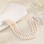 Load image into Gallery viewer, Pearl Bracelets Silver Jewelry Set
