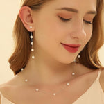Load image into Gallery viewer, Pearl Vibe AAA+ Quality Pearls Neclace Pearl Earrings Jewelry Set with 925 Sterling Silver
