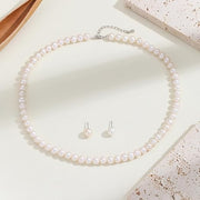 Pearl Vibe AAA+ Quality Pearl Necklace and Pearl Stud Earrings Jewelry Set