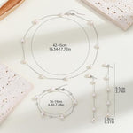 Load image into Gallery viewer, Pearl Vibe AAA+ Quality Pearl Necklace Bracelet Earrings with 925 Sterling Silver Chain
