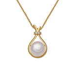 Load image into Gallery viewer, AAA+ Quality Gold Freshwater Pearl Pendant Necklace
