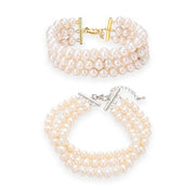 Triple Strand Pearl Bracelets Bundle