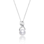 Load image into Gallery viewer, AAA+ Quality Infinity Silver Freshwater Pearl Pendant Necklace

