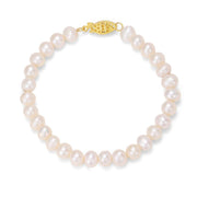 AAA Quality Single Strand Golden Freshwater Pearl Bracelet for Women